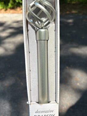 Decorative Drapery Rod Finial - Metallic Green